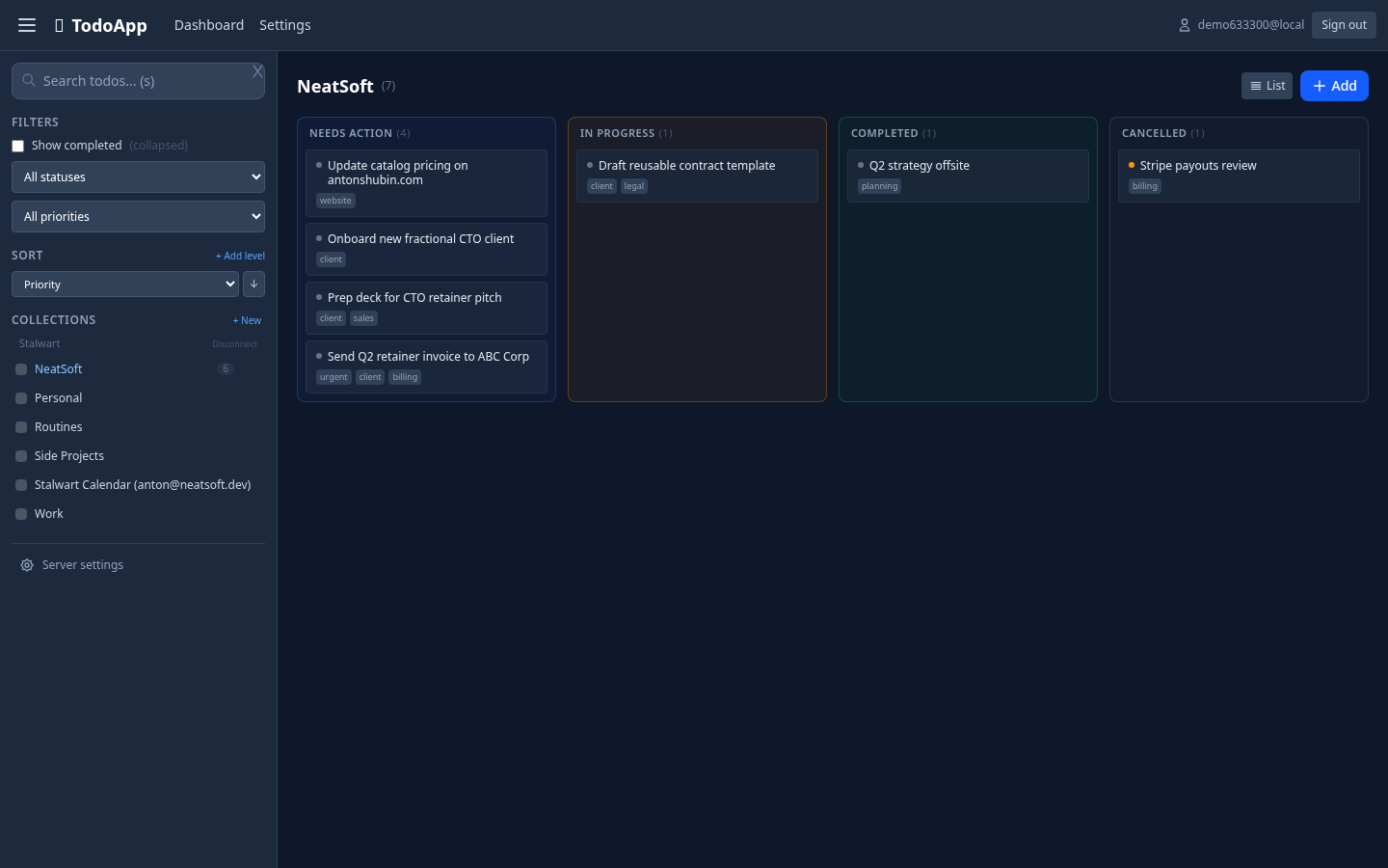 TodoApp — CalDAV Task Manager (PWA) screenshot 2