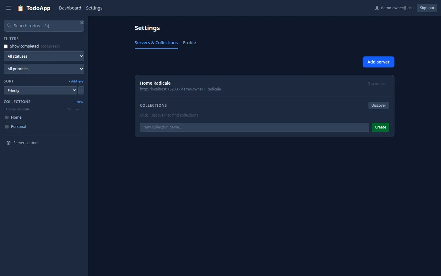 Desktop settings