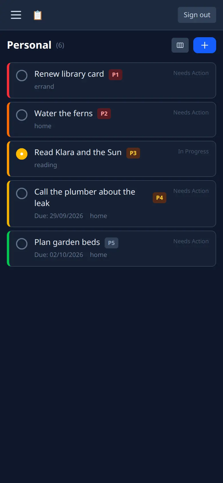 Mobile dashboard